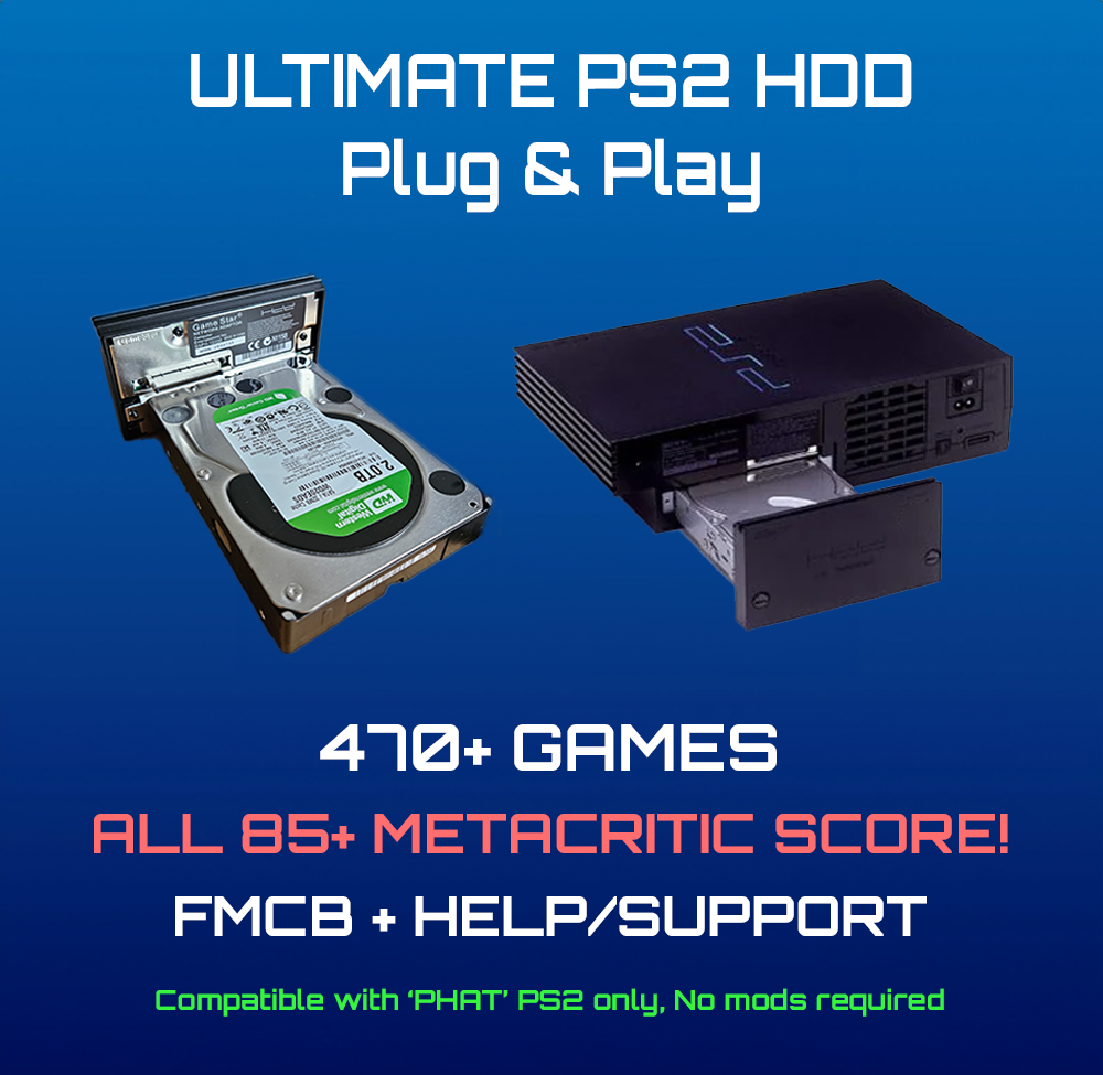 Preloaded Plug & Play PS2 Hard Drives + Adapter